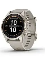 Garmin fenix® 7S Pro – Sapphire Solar Edition, Soft Gold with Light Sand Band