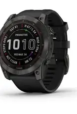 Garmin fenix® 7X – Sapphire Solar Edition, Carbon Gray DLC Titanium with Black Band