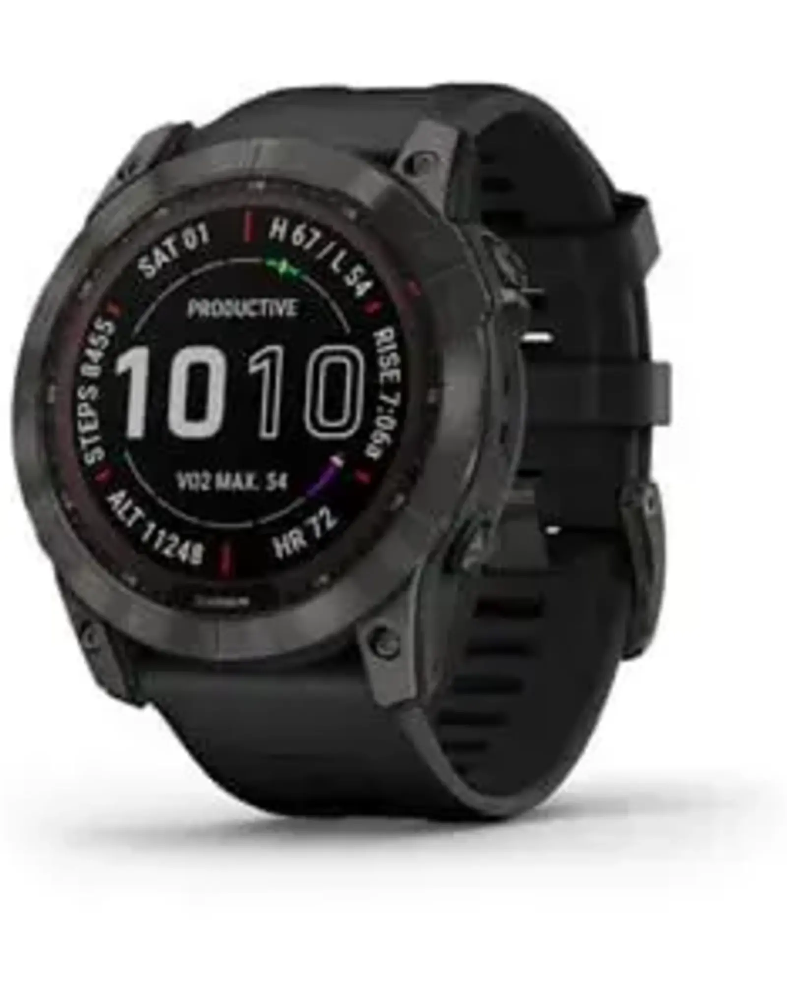 Garmin fenix® 7X – Sapphire Solar Edition, Carbon Gray DLC Titanium with Black Band