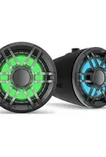 Garmin Fusion® XS Series Marine Wake Tower Speakers, 6.5" 200-Watt Sports Black Marine Wake Tower Speaker with RGB LED Lighting