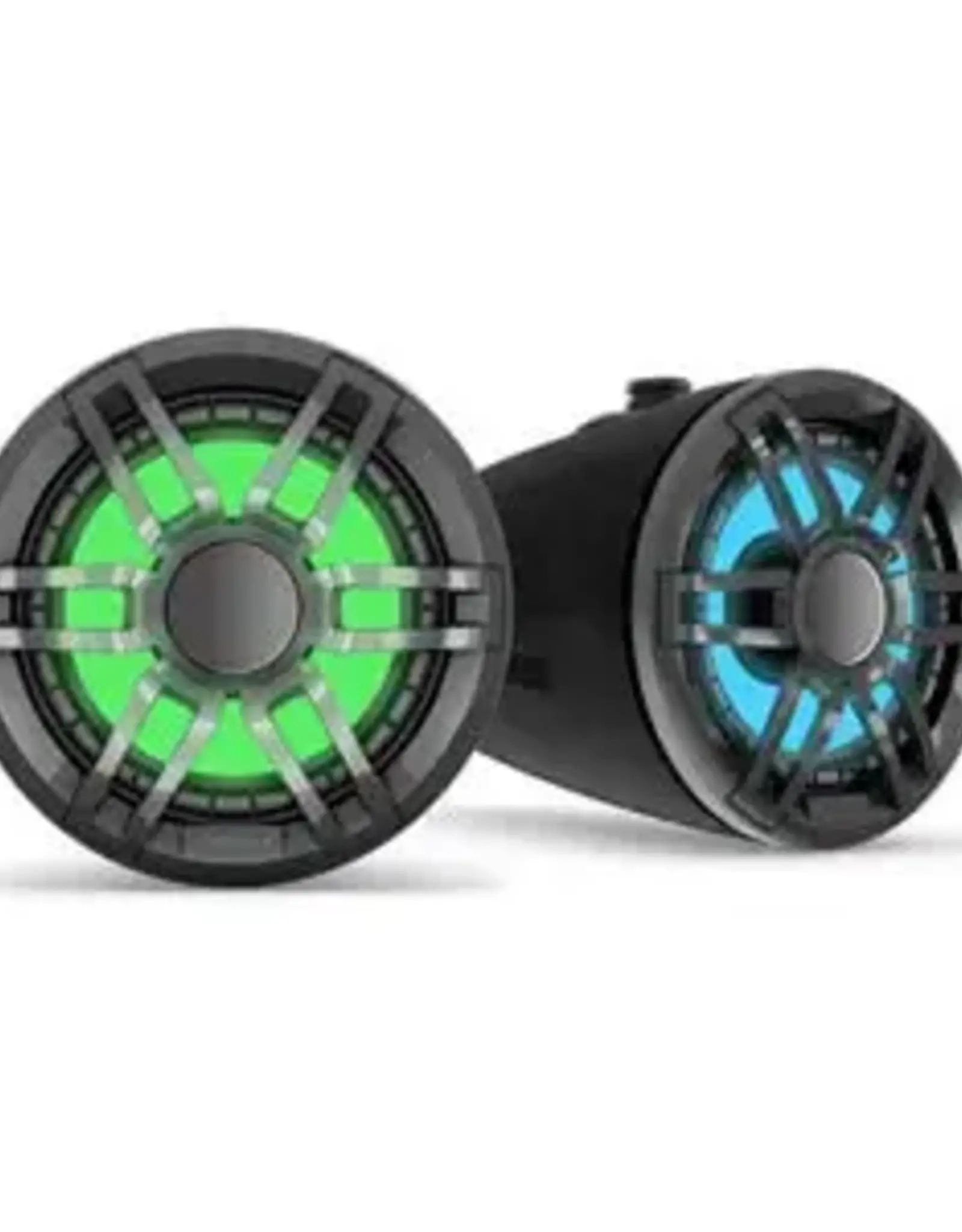 Garmin Fusion® XS Series Marine Wake Tower Speakers, 6.5" 200-Watt Sports Black Marine Wake Tower Speaker with RGB LED Lighting