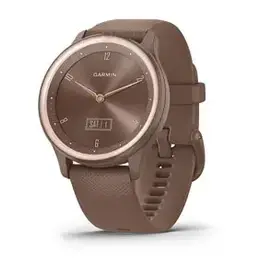 Garmin vívomove® Sport, Cocoa Case and Silicone Band with Peach Gold Accents