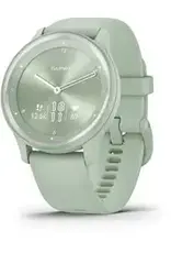 Garmin vívomove® Sport, Cool Mint Case and Silicone Band with Silver Accents