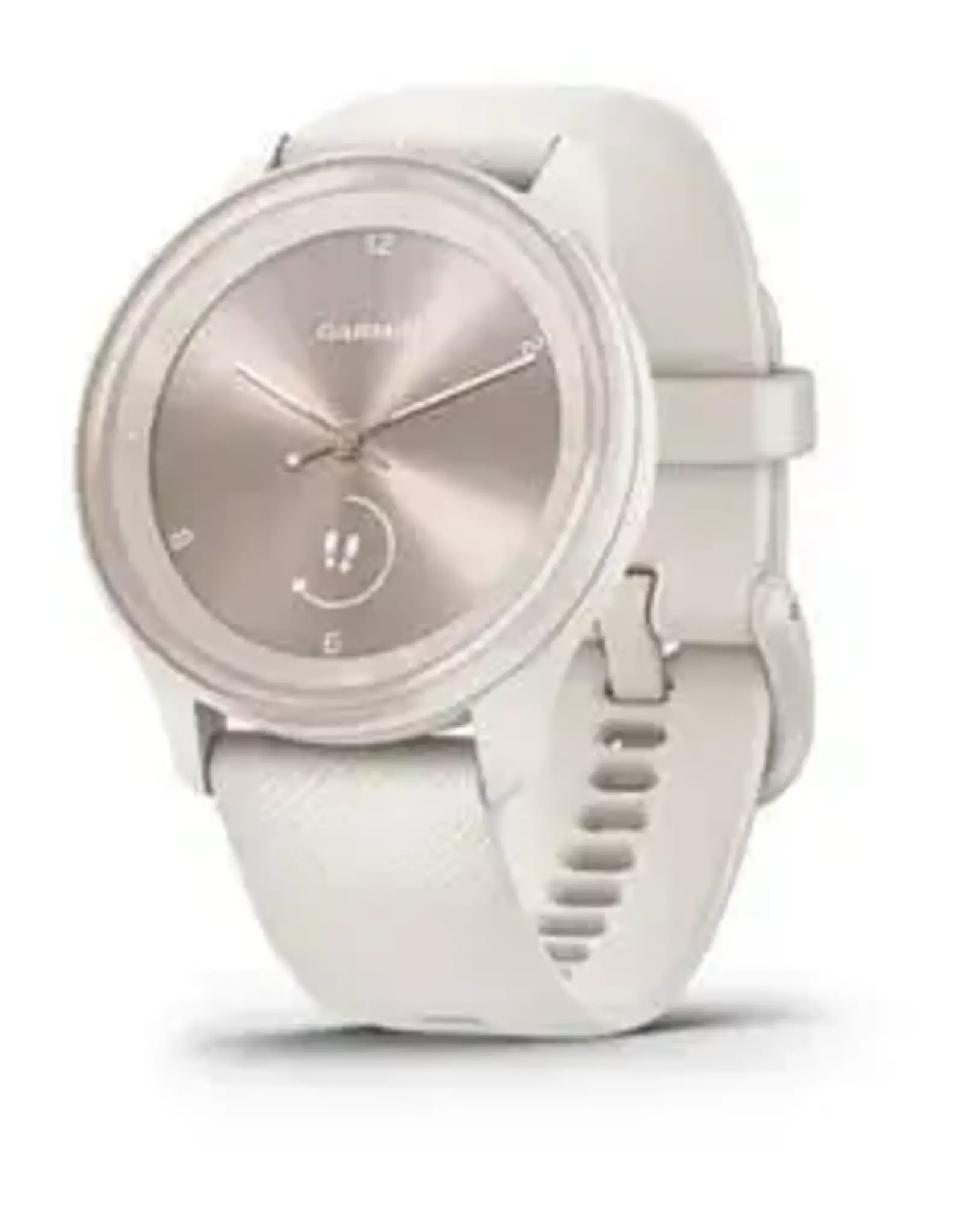 Garmin vívomove® Sport, Ivory Case and Silicone Band with Peach Gold Accents