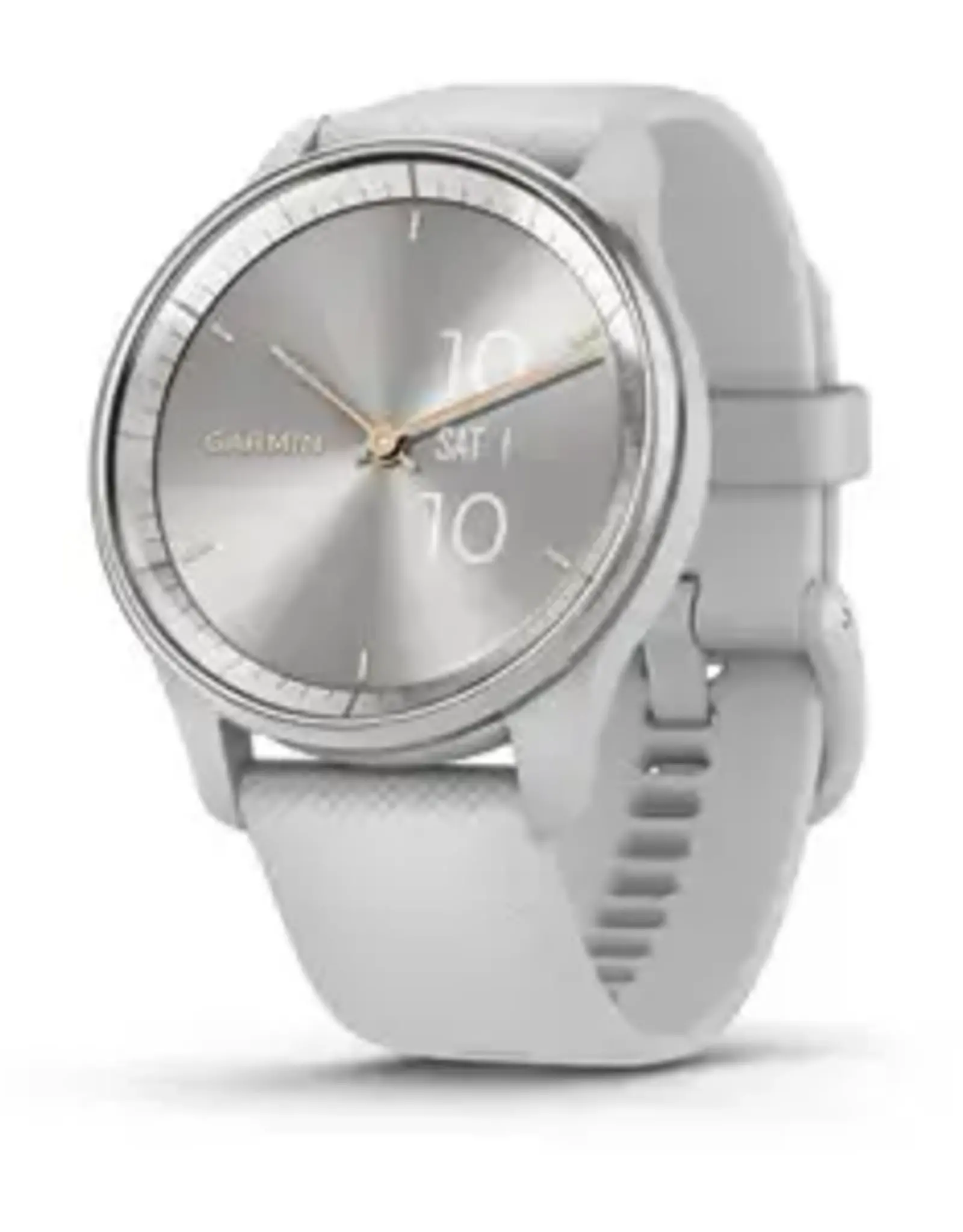 Garmin vívomove® Trend, Silver Stainless Steel Bezel with Mist Gray Case and Silicone Band