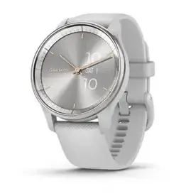 Garmin vívomove® Trend, Silver Stainless Steel Bezel with Mist Gray Case and Silicone Band