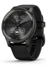 Garmin vívomove® Trend, Slate Stainless Steel Bezel with Black Case and Silicone Band