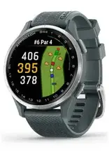 Garmin Approach® S44, Silver Aluminum Bezel with Twilight Silicone Band