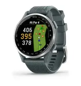 Garmin Approach® S44, Silver Aluminum Bezel with Twilight Silicone Band
