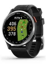 Garmin Approach® S44, Silver Aluminum Bezel with Black Silicone Band