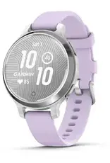 Garmin Lily® 2 Active, Silver with Purple Jasmine Silicone Band