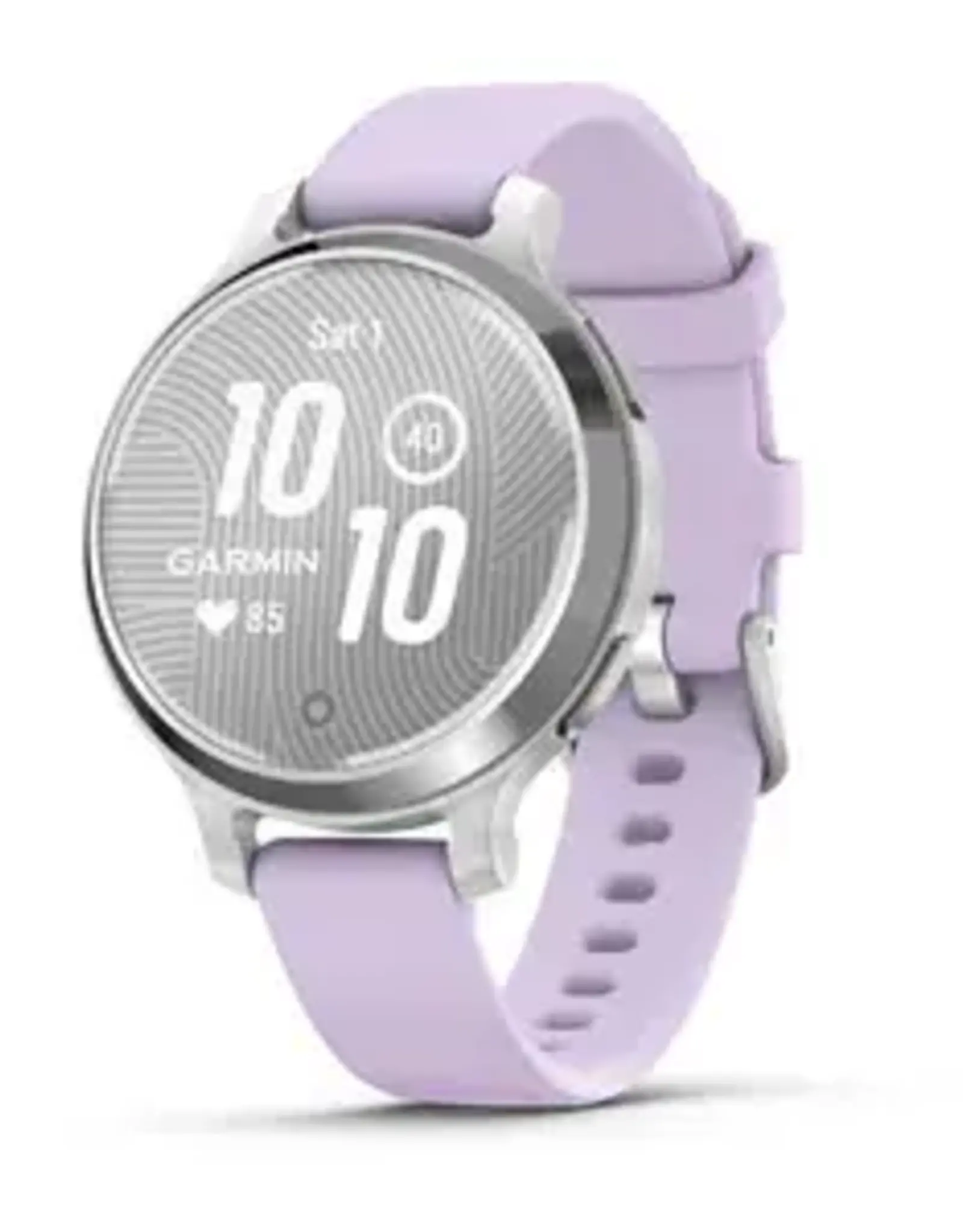 Garmin Lily® 2 Active, Silver with Purple Jasmine Silicone Band