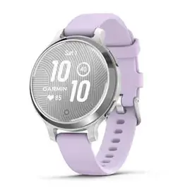 Garmin Lily® 2 Active, Silver with Purple Jasmine Silicone Band