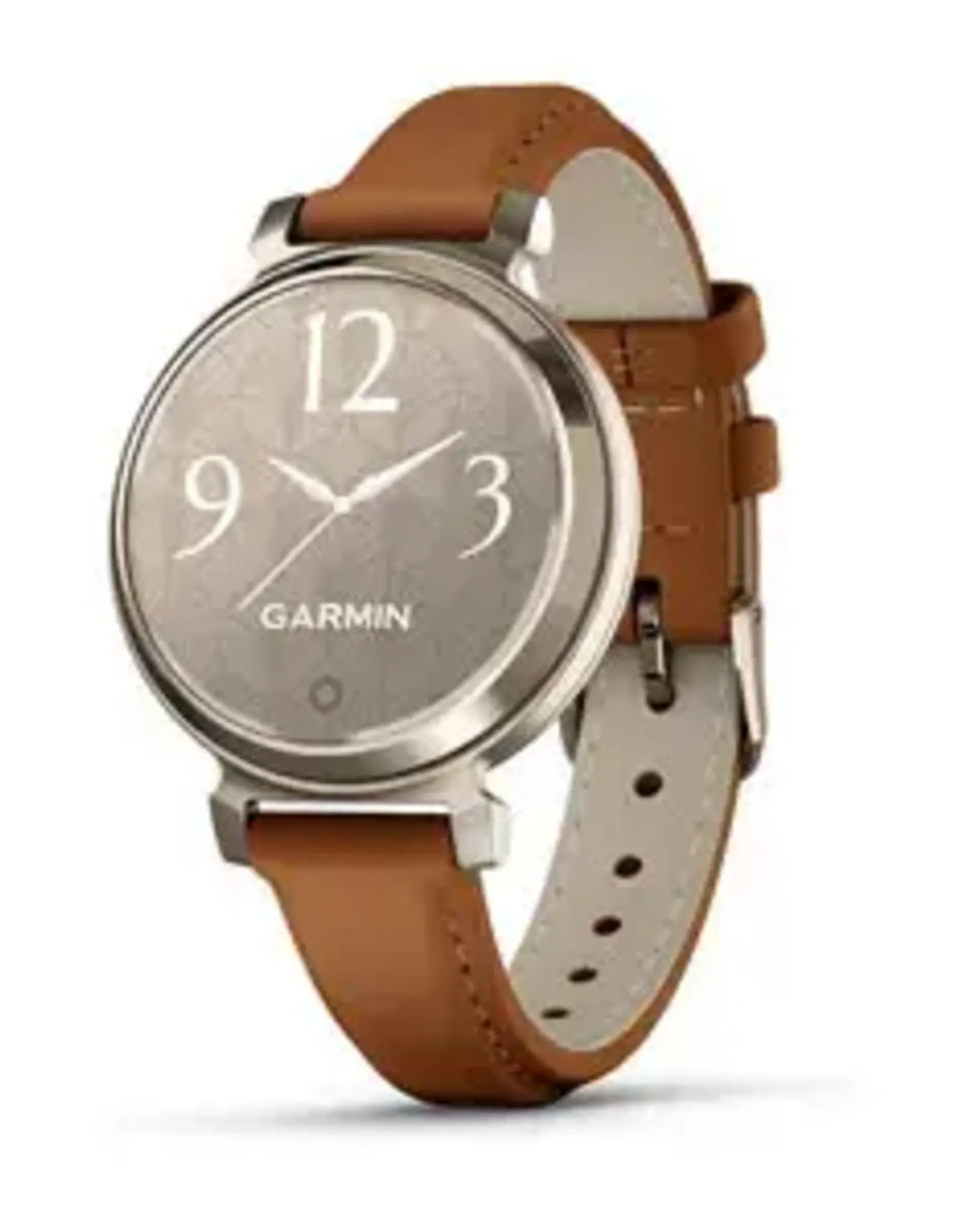 Garmin Lily® 2 Classic, Cream Gold with Tan Leather Band