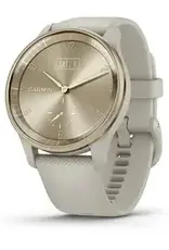 Garmin vívomove® Trend, Cream Gold Stainless Steel Bezel with French Gray Case and Silicone Band