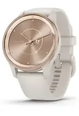 Garmin vívomove® Trend, Peach Gold Stainless Steel Bezel with Ivory Case and Silicone Band