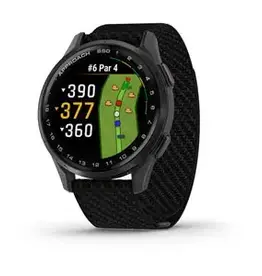 Garmin Approach® S50, Slate Aluminum Bezel with Black Nylon Band