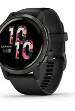 Garmin Venu® 2, Slate Stainless Steel Bezel with Black Case and Silicone Band
