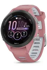Garmin Forerunner® 265S, Black Bezel with Light Pink Case and Light Pink/Whitestone Silicone Band