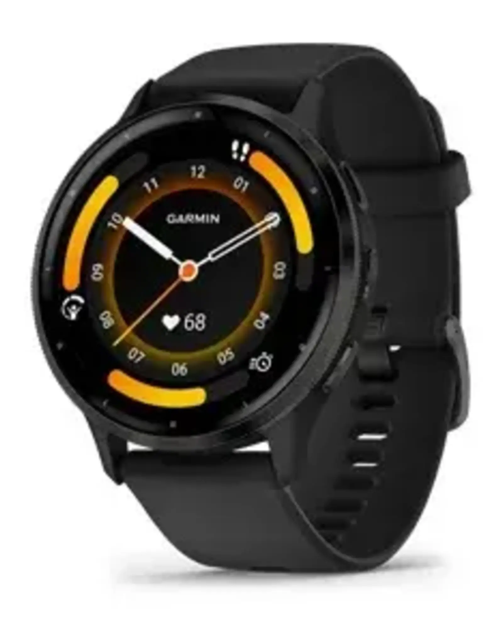 Garmin Venu® 3, Slate Stainless Steel Bezel with Black Case and Silicone Band