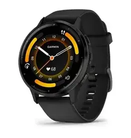 Garmin Venu® 3, Slate Stainless Steel Bezel with Black Case and Silicone Band