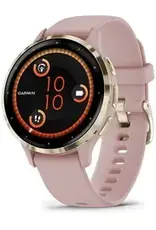 Garmin Venu® 3S, Soft Gold Stainless Steel Bezel with Dust Rose Case and Silicone Band
