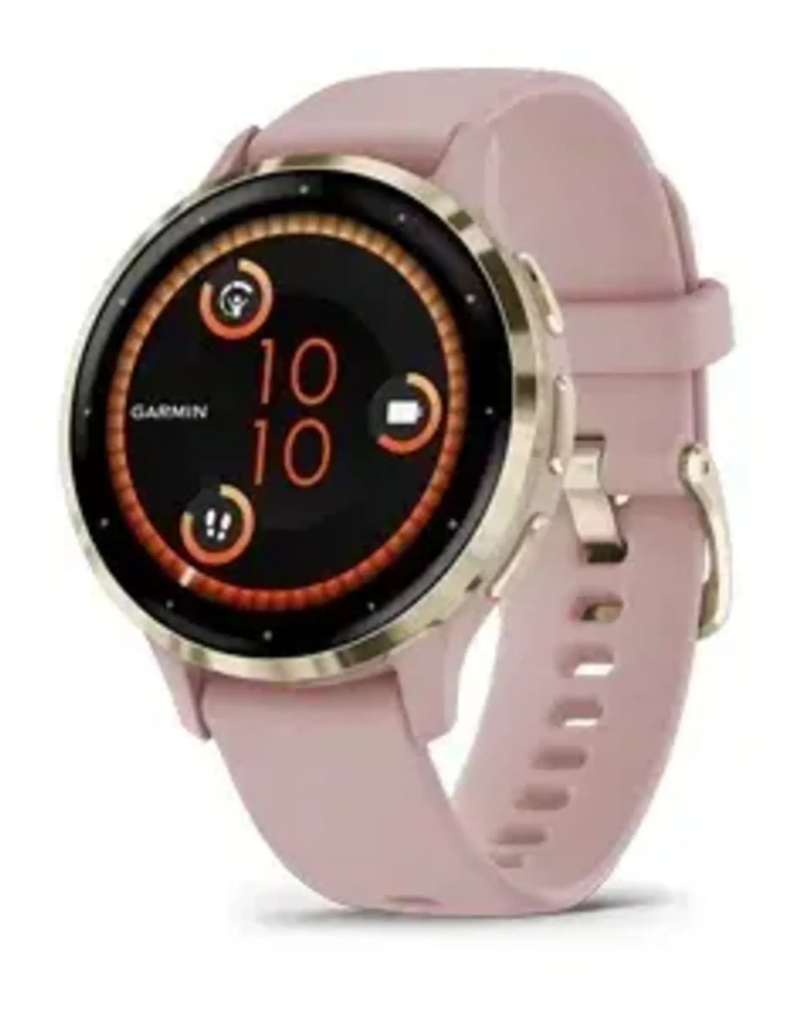 Garmin Venu® 3S, Soft Gold Stainless Steel Bezel with Dust Rose Case and Silicone Band