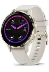 Garmin Venu® 3S, Soft Gold Stainless Steel Bezel with Ivory Case and Silicone Band