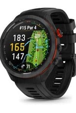Garmin Approach® S70 - 47 mm, Black/Red Ceramic Bezel with Black Silicone Band