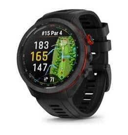 Garmin Approach® S70 - 47 mm, Black/Red Ceramic Bezel with Black Silicone Band