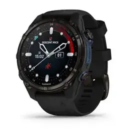 Garmin Descent™ Mk3i – 43 mm, Carbon Gray DLC Titanium with Black Silicone Band