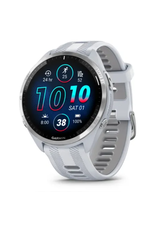 Garmin Forerunner® 965, Titanium Bezel with Whitestone Case and Whitestone/Powder Gray Silicone Band