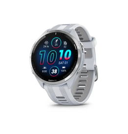 Garmin Forerunner® 965, Titanium Bezel with Whitestone Case and Whitestone/Powder Gray Silicone Band