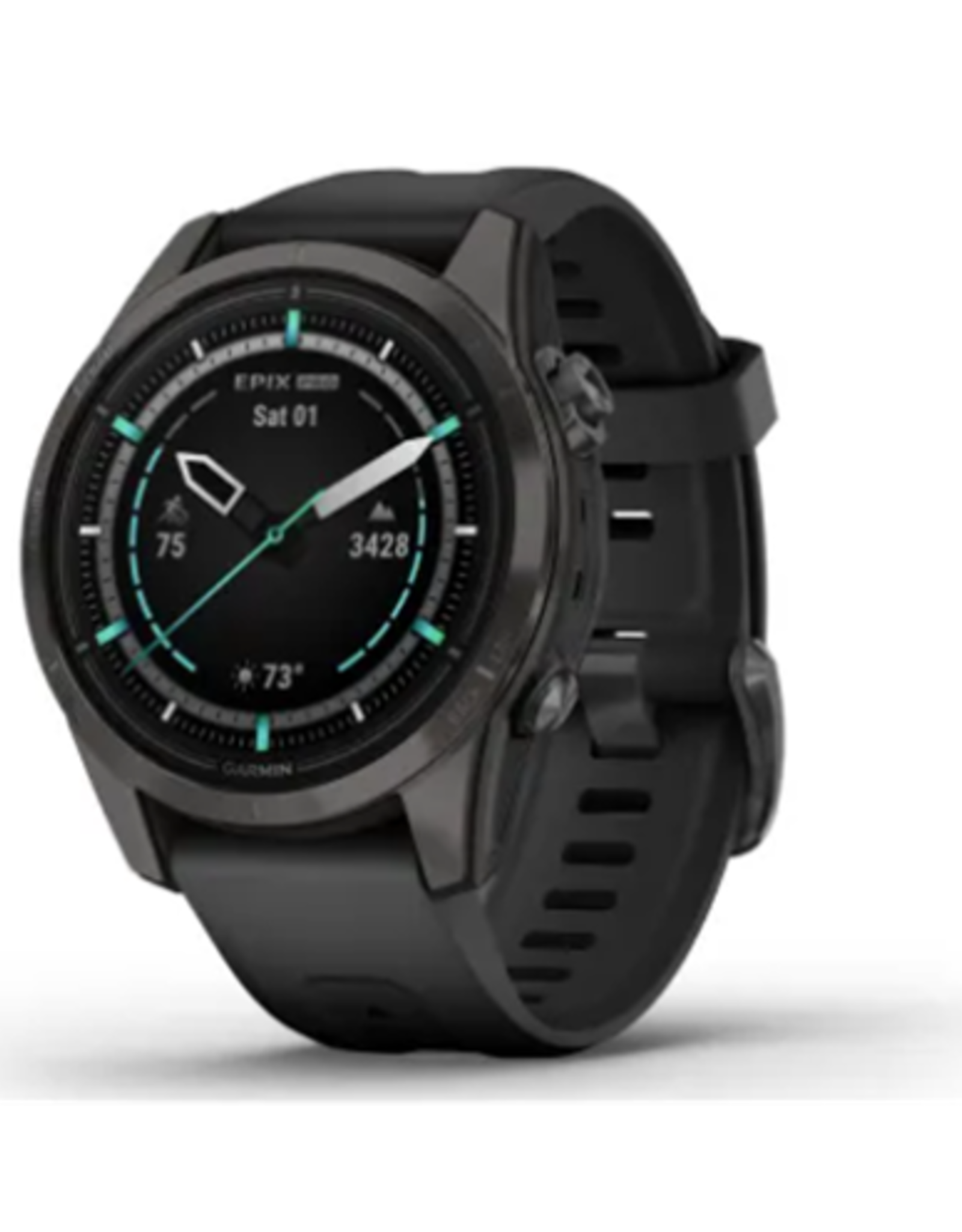 Garmin epix™ Pro (Gen 2) – Sapphire Edition | 42 mm, Carbon Gray DLC Titanium with Black Band