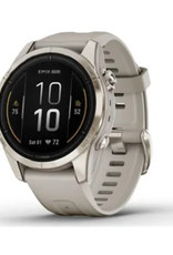 Garmin epix™ Pro (Gen 2) – Sapphire Edition | 42 mm, Soft Gold with Light Sand Band