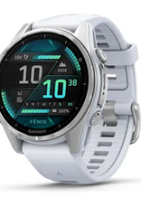 Garmin fenix® 8 – 43 mm, AMOLED, Silver with Whitestone Silicone Band