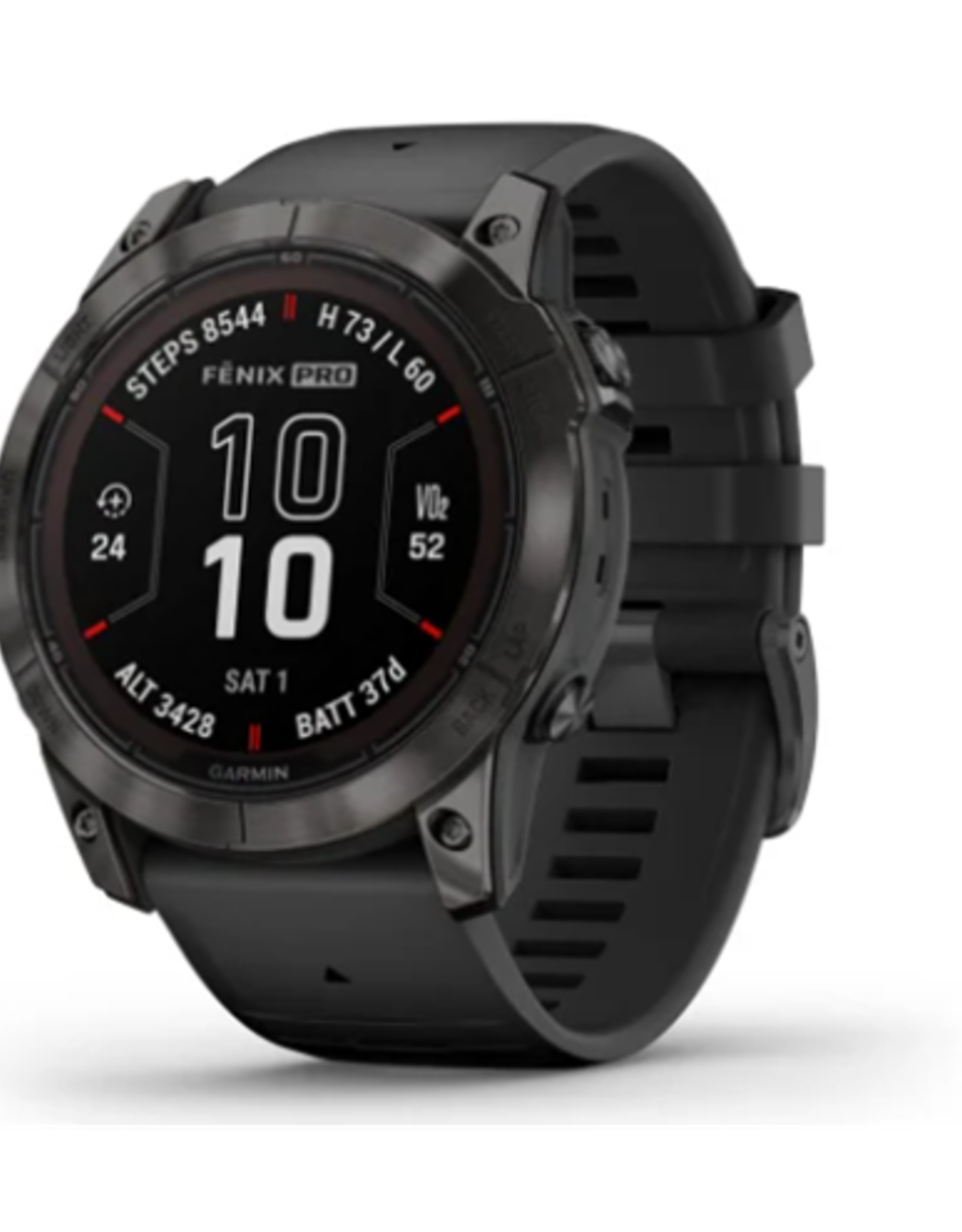 Garmin fenix® 7X Pro – Sapphire Solar Edition, Carbon Gray DLC Titanium with Black Band