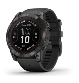 Garmin fēnix® 7X Pro – Sapphire Solar Edition, Carbon Gray DLC Titanium with Black Band