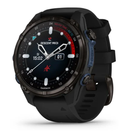 Garmin Descent™ Mk3i – 43 mm, Carbon Gray DLC Titanium with Black Silicone Band