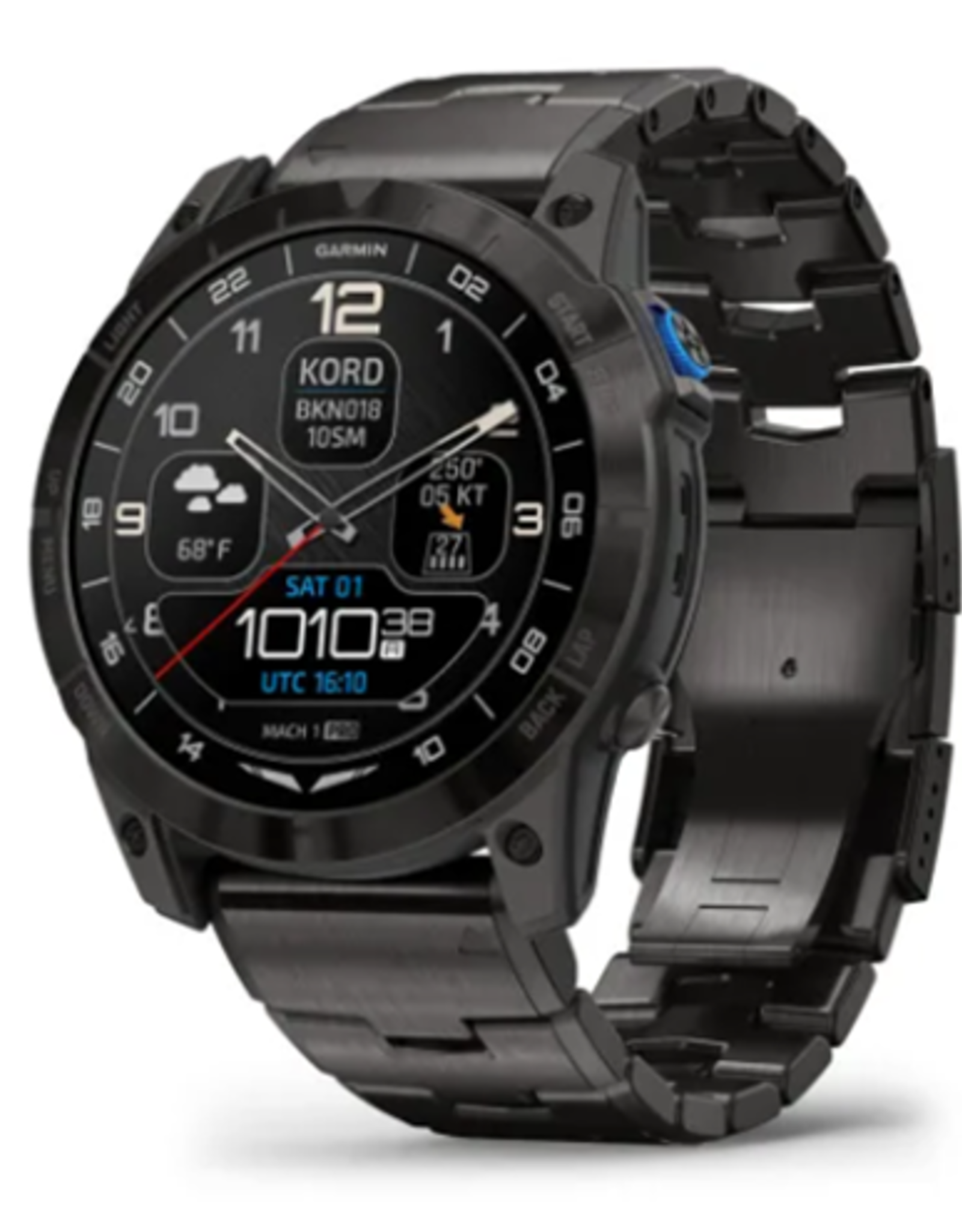 Garmin D2™ Mach 1 Pro, Aviator Smartwatch with Vented Titanium Bracelet