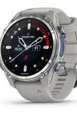 Garmin Descent™ Mk3 – 43 mm, Stainless Steel with Fog Gray Silicone Band
