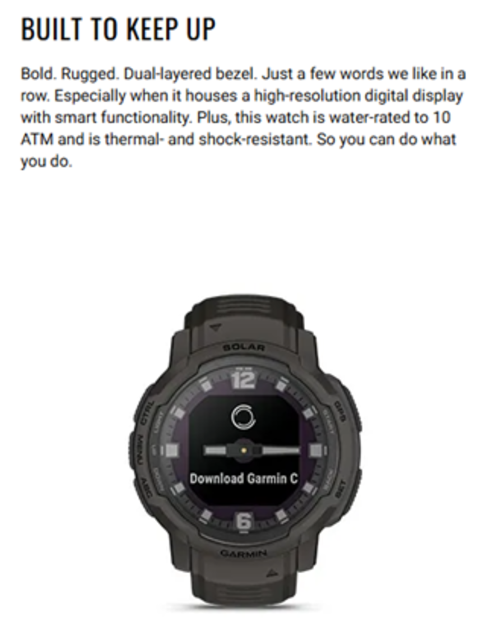 Garmin Instinct® Crossover Solar, Graphite