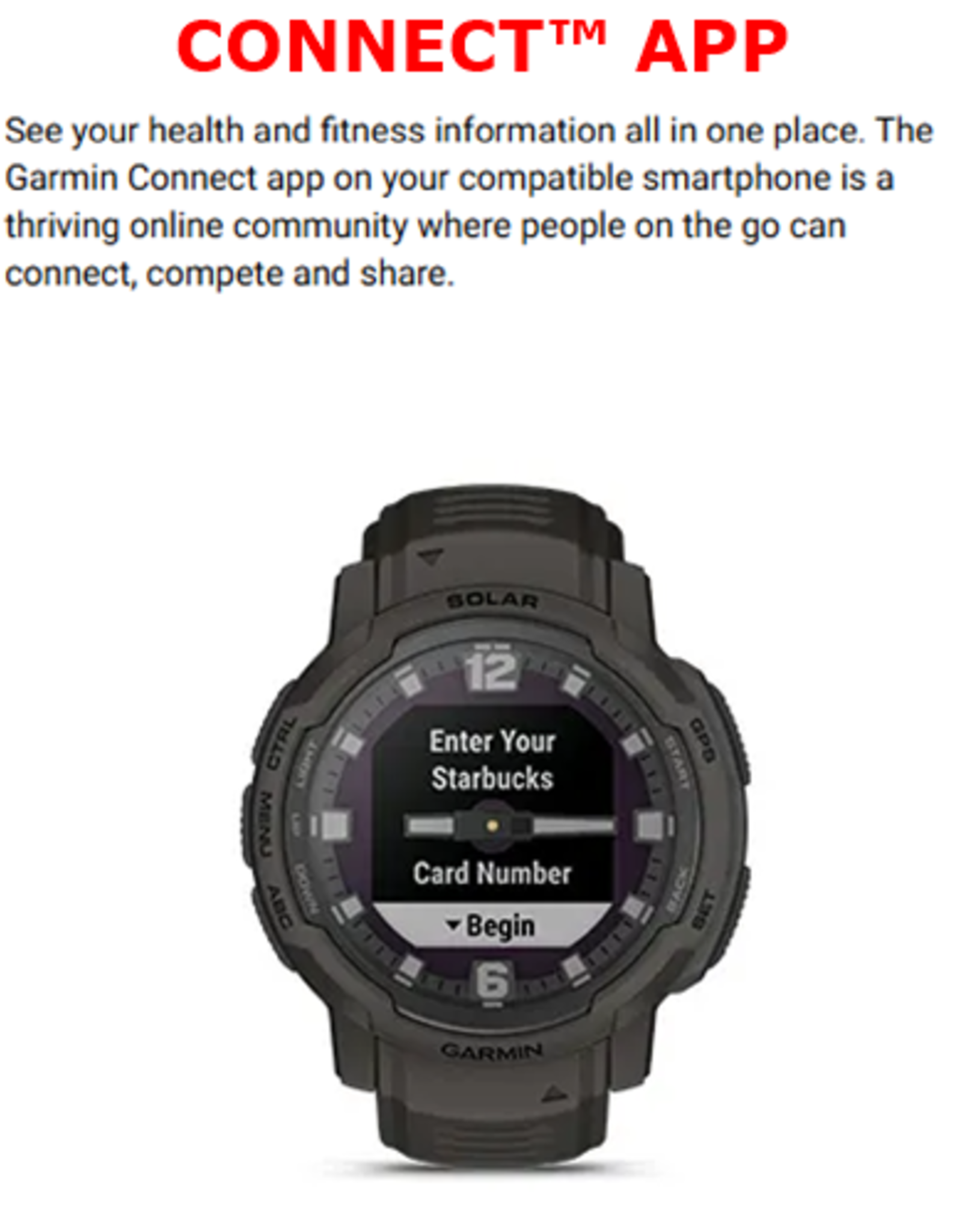 Garmin Instinct® Crossover Solar, Graphite