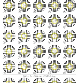 NEAG 100 yard Benchrest Target x50 Pack | 3'x4' format | ASA Dimensions