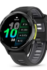 Garmin Forerunner® 970 Carbon Gray DLC Titanium with Black Case and Black/Translucent Whitestone Band