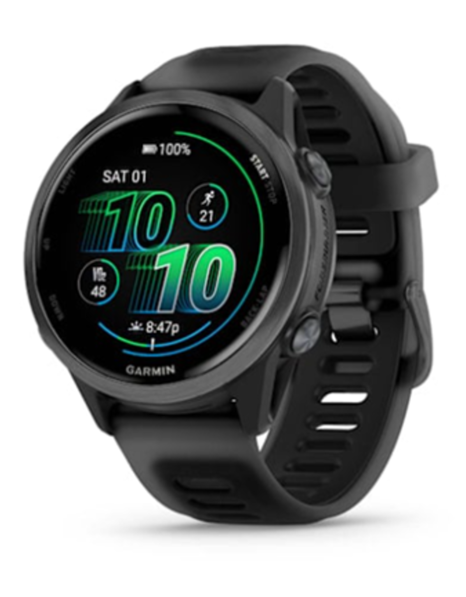 Garmin Forerunner® 570 - 42mm Slate Gray Aluminum with Translucent Black/Black Band