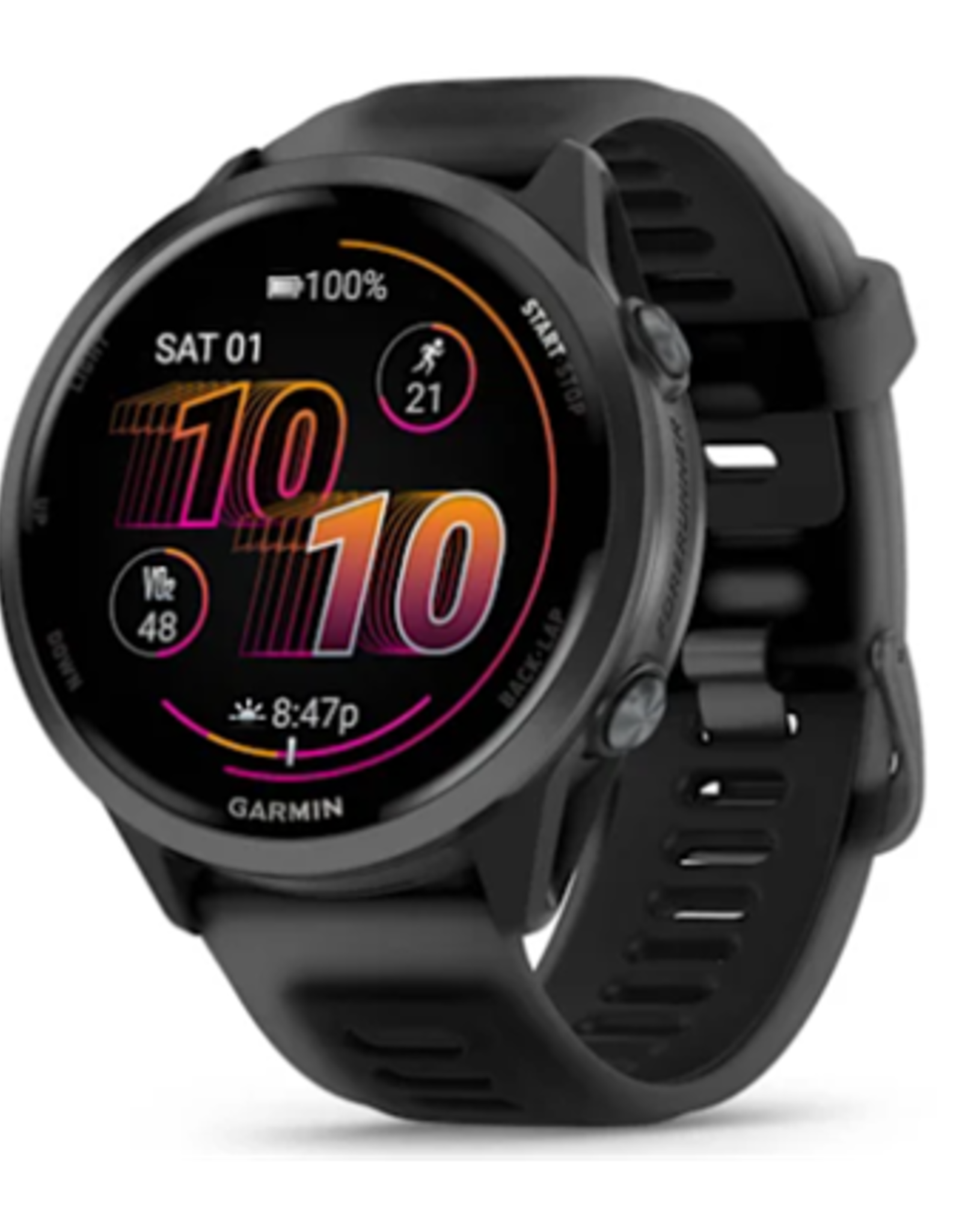 Garmin Forerunner® 570 - 47mm Slate Gray Aluminum with Translucent Black/Black Band