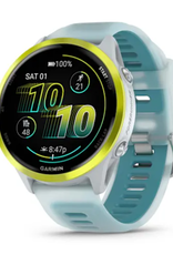 Garmin Forerunner® 570 - 47mm Amp Yellow Aluminum with Translucent Whitestone/Turquoise Band