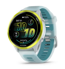 Garmin Forerunner® 570 - 47mm, Amp Yellow Aluminum with Translucent Whitestone/Turquoise Band