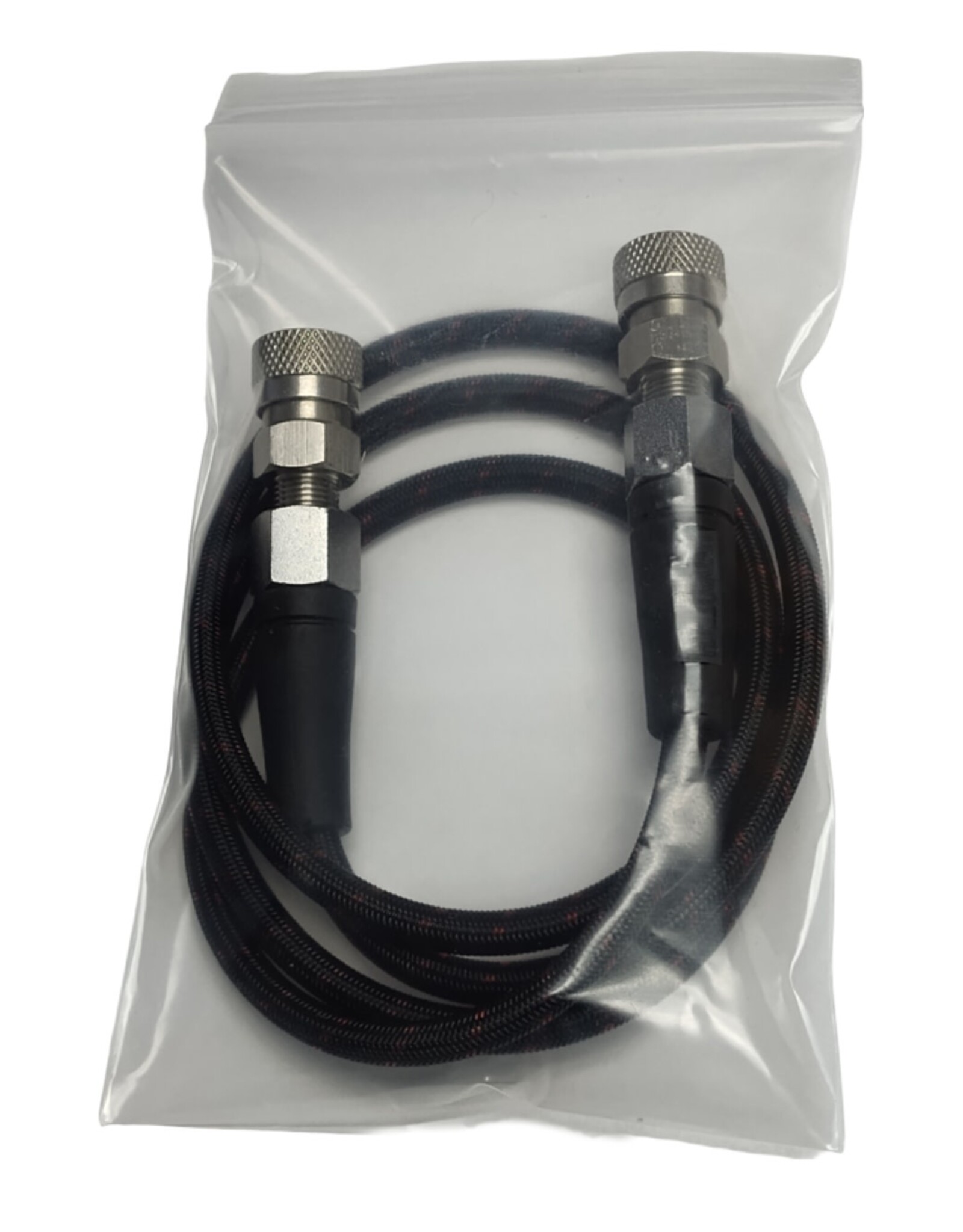 New England Airgun Zero-Kink Hose with female quick disconnects - 1 meter long